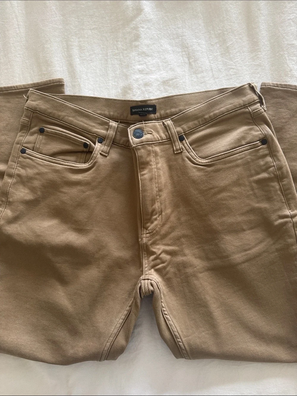 Banana Republic Men's Slim Straight Jeans in Tan